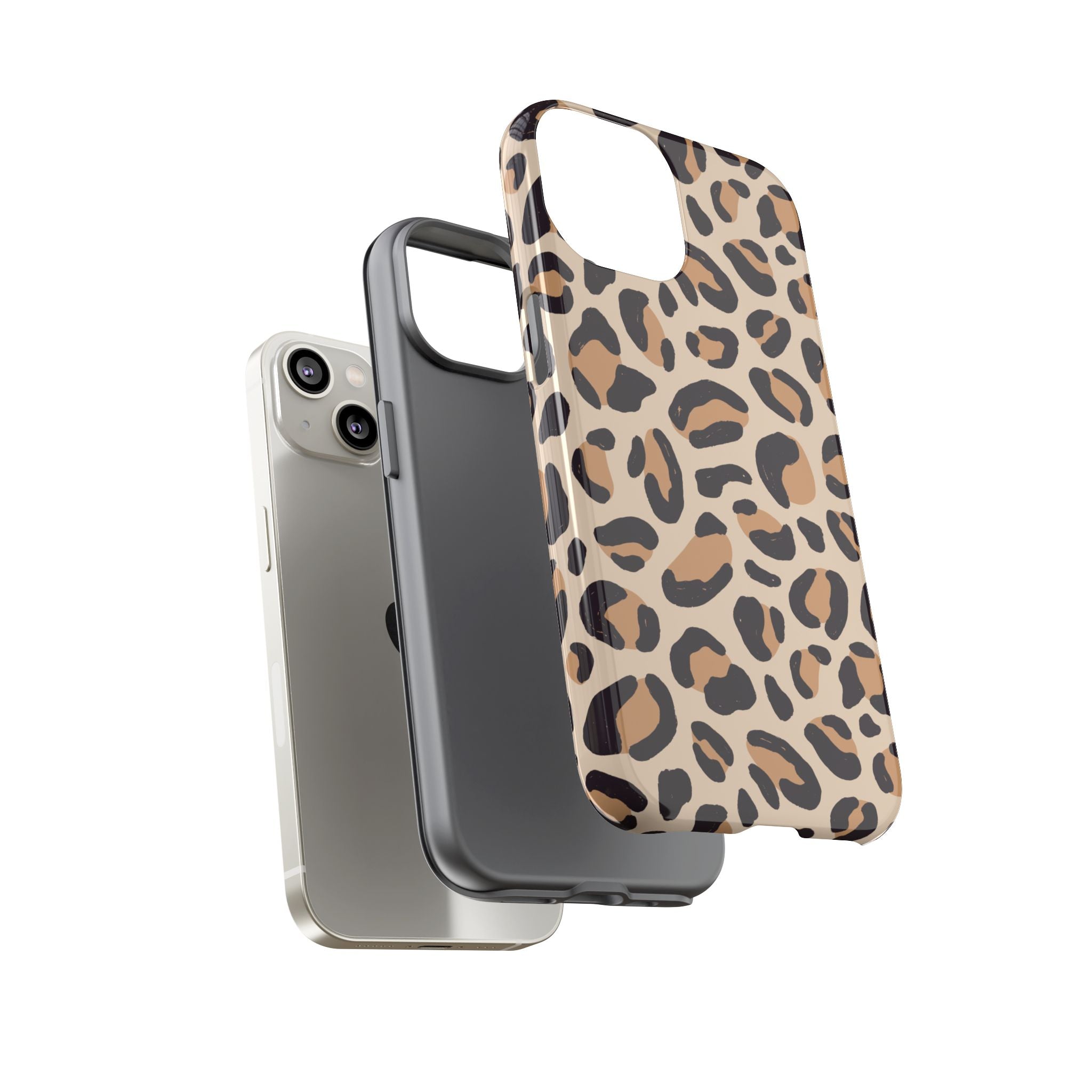 Leopard Print Tough Phone Case — Stylish Protective Phone Cover