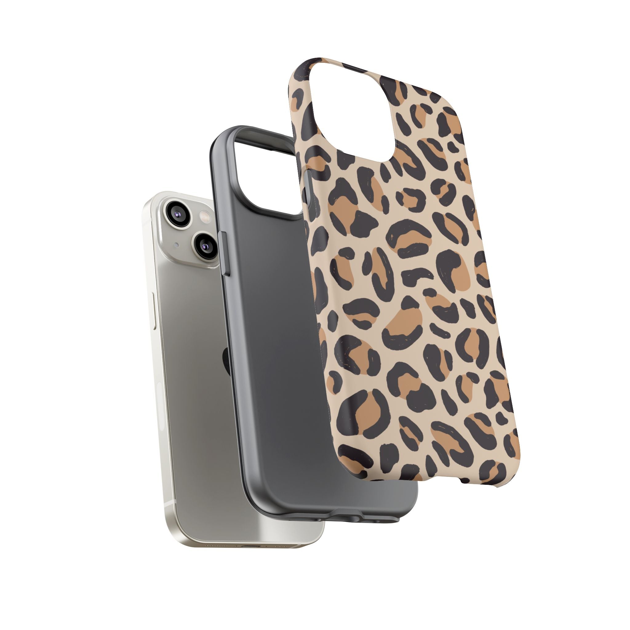 Leopard Print Tough Phone Case — Stylish Protective Phone Cover
