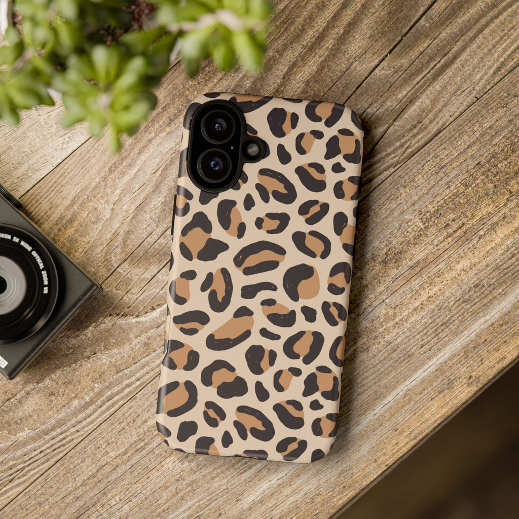 Leopard Print Tough Phone Case — Stylish Protective Phone Cover