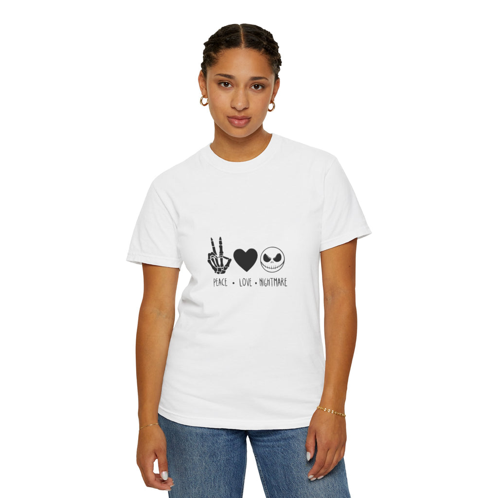 Peace • Love • Nightmare T-Shirt — Jack Skellington Inspired Graphic Tee