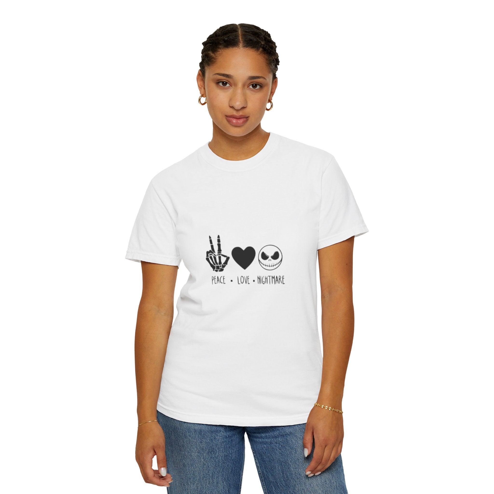 Peace • Love • Nightmare T-Shirt — Jack Skellington Inspired Graphic Tee