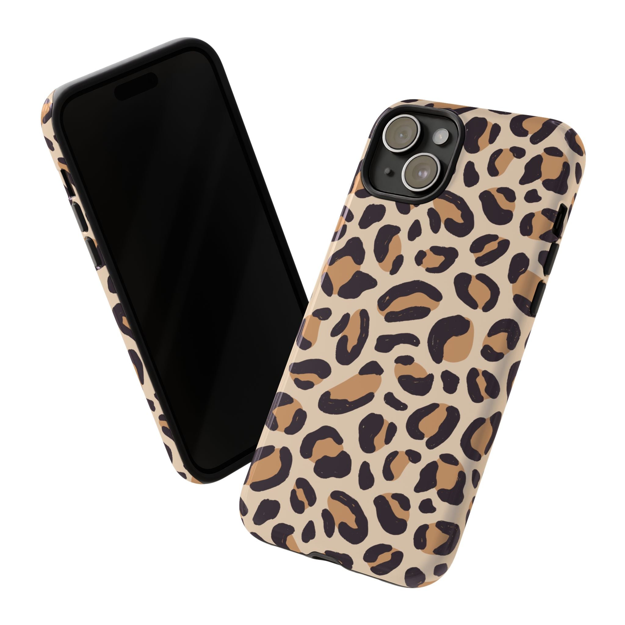 Leopard Print Tough Phone Case — Stylish Protective Phone Cover