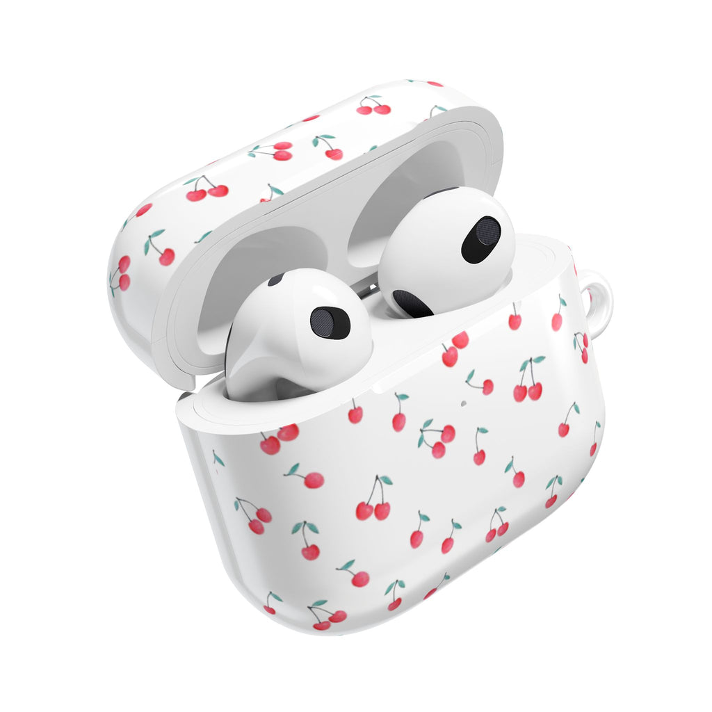 Cherry Pattern AirPod Case — Cute Retro Cherry Silicone AirPods Case