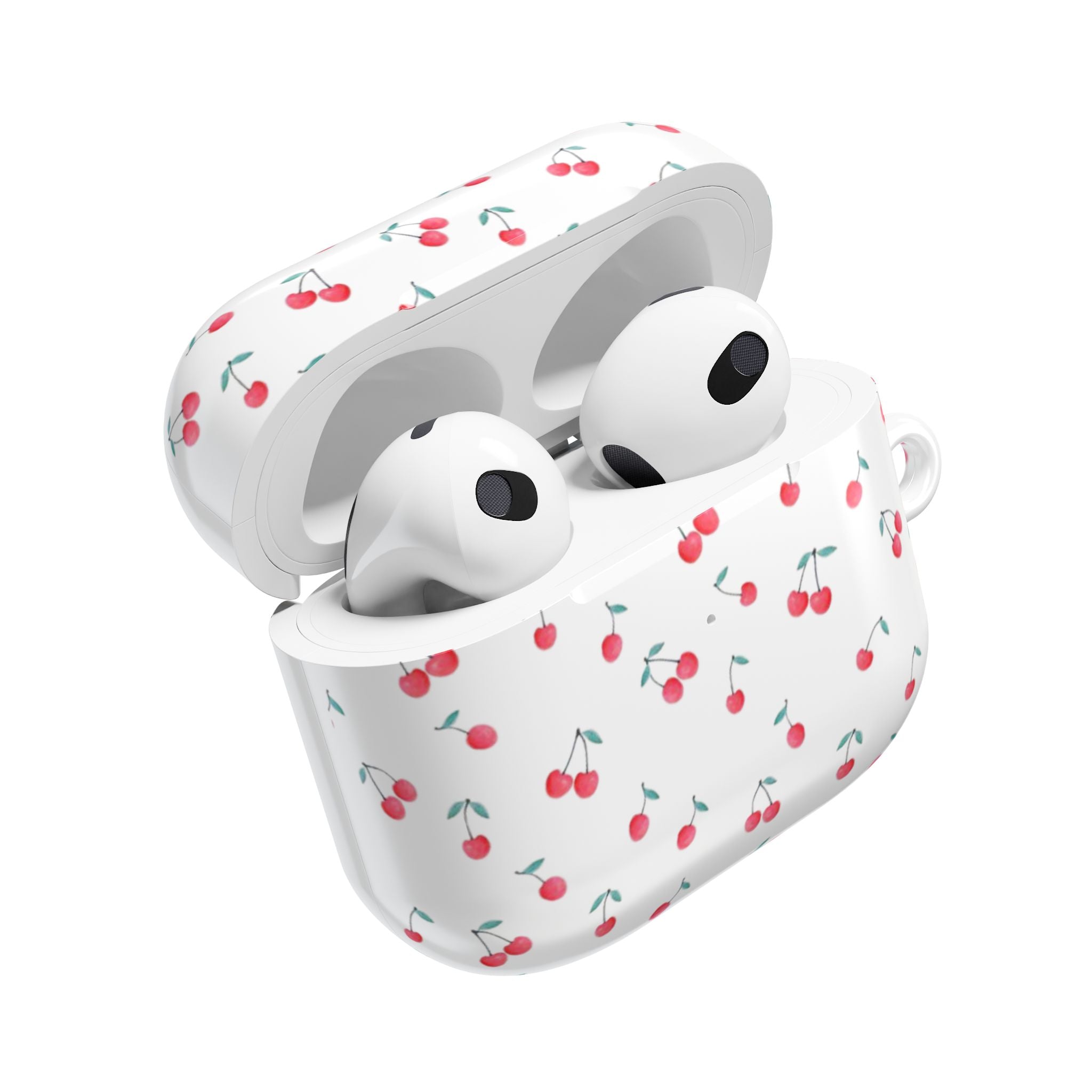 Cherry Pattern AirPod Case — Cute Retro Cherry Silicone AirPods Case