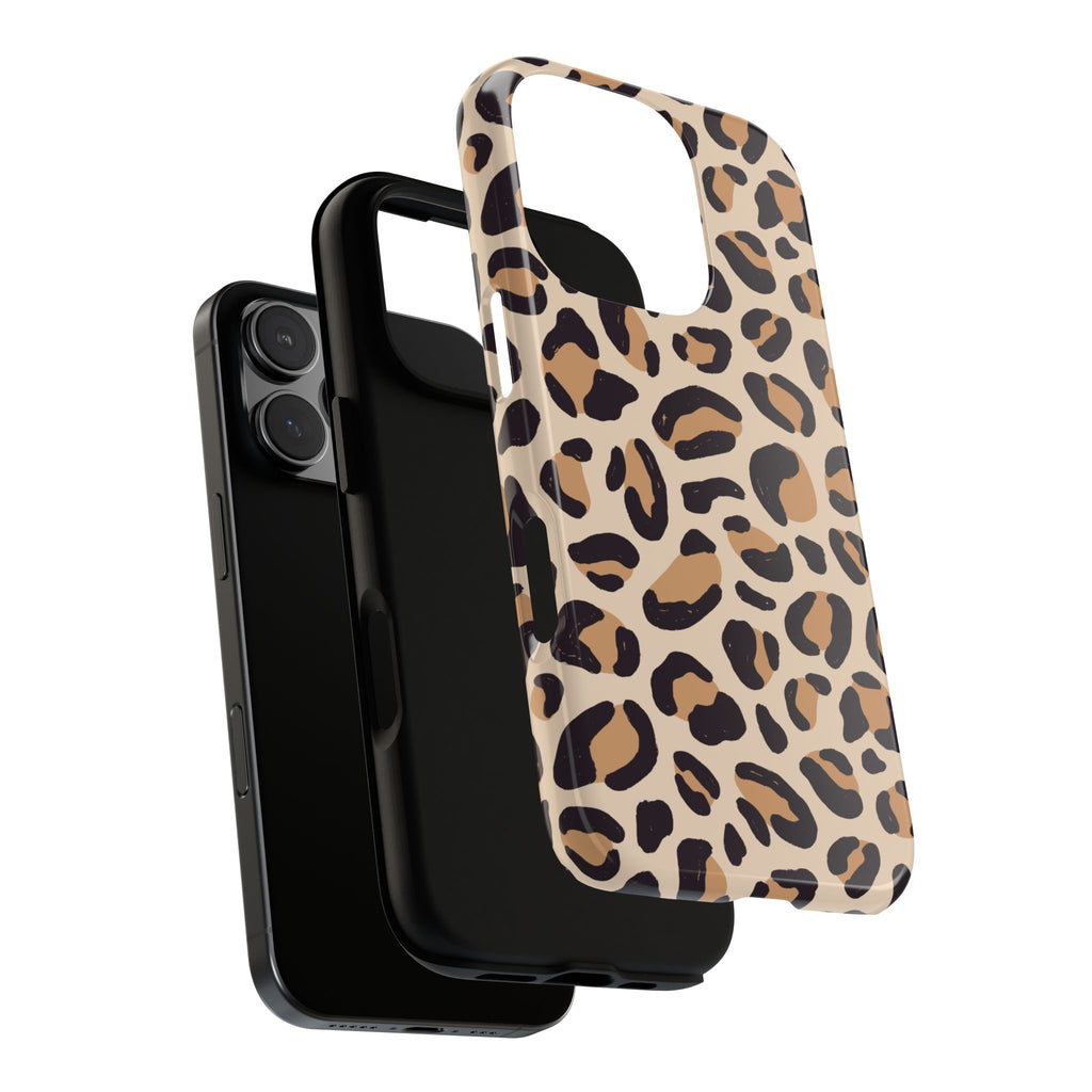 Leopard Print Tough Phone Case — Stylish Protective Phone Cover
