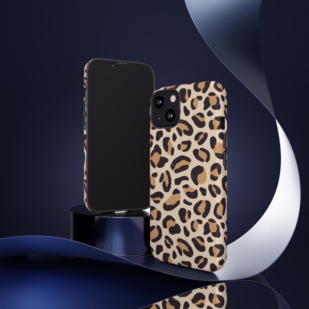 Leopard Print Tough Phone Case — Stylish Protective Phone Cover