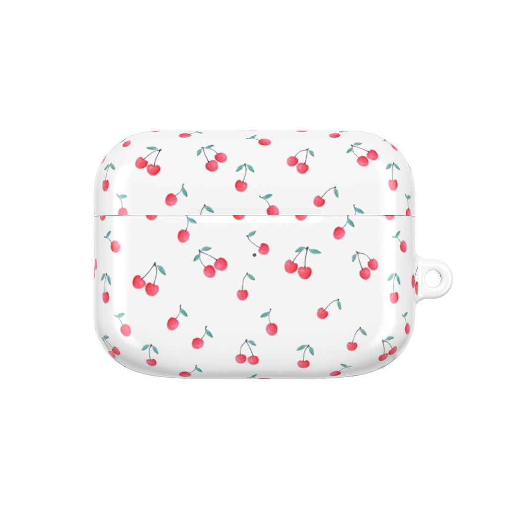 Cherry Pattern AirPod Case — Cute Retro Cherry Silicone AirPods Case
