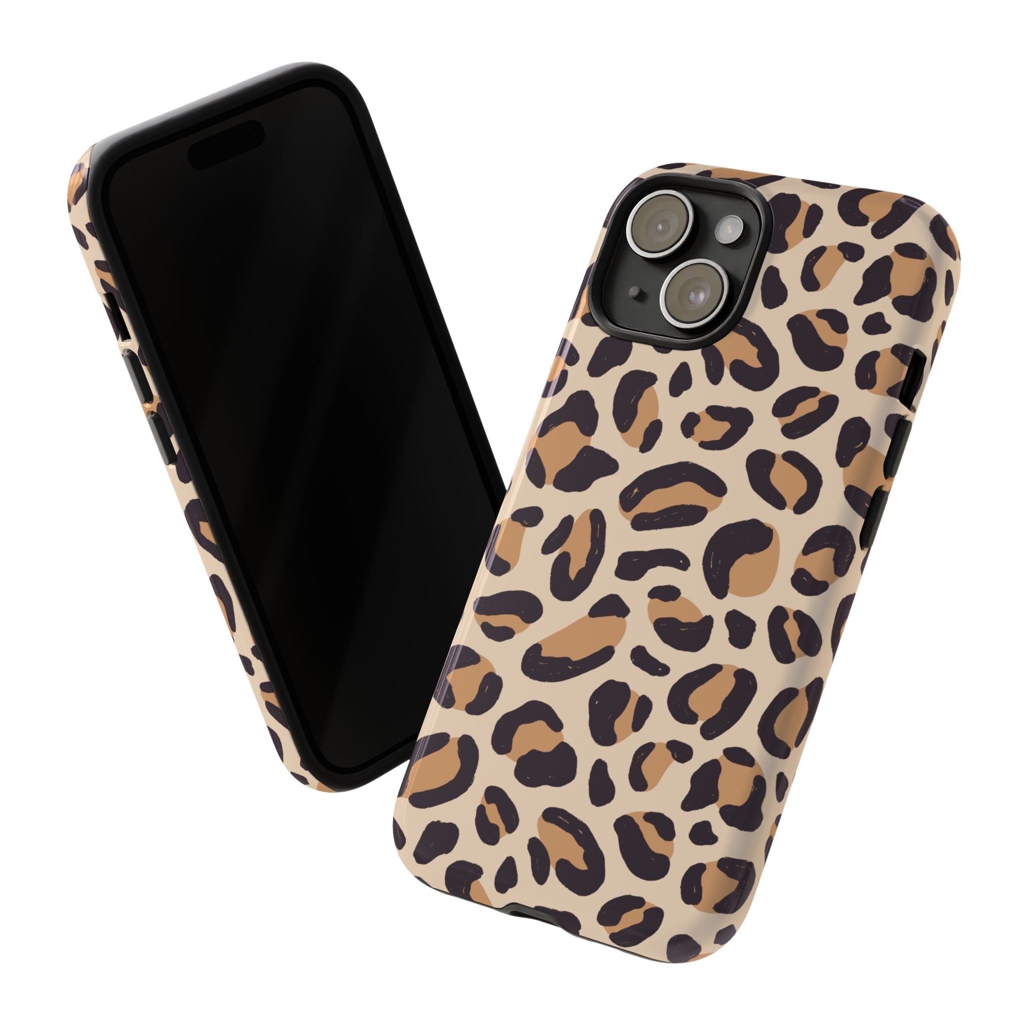 Leopard Print Tough Phone Case — Stylish Protective Phone Cover