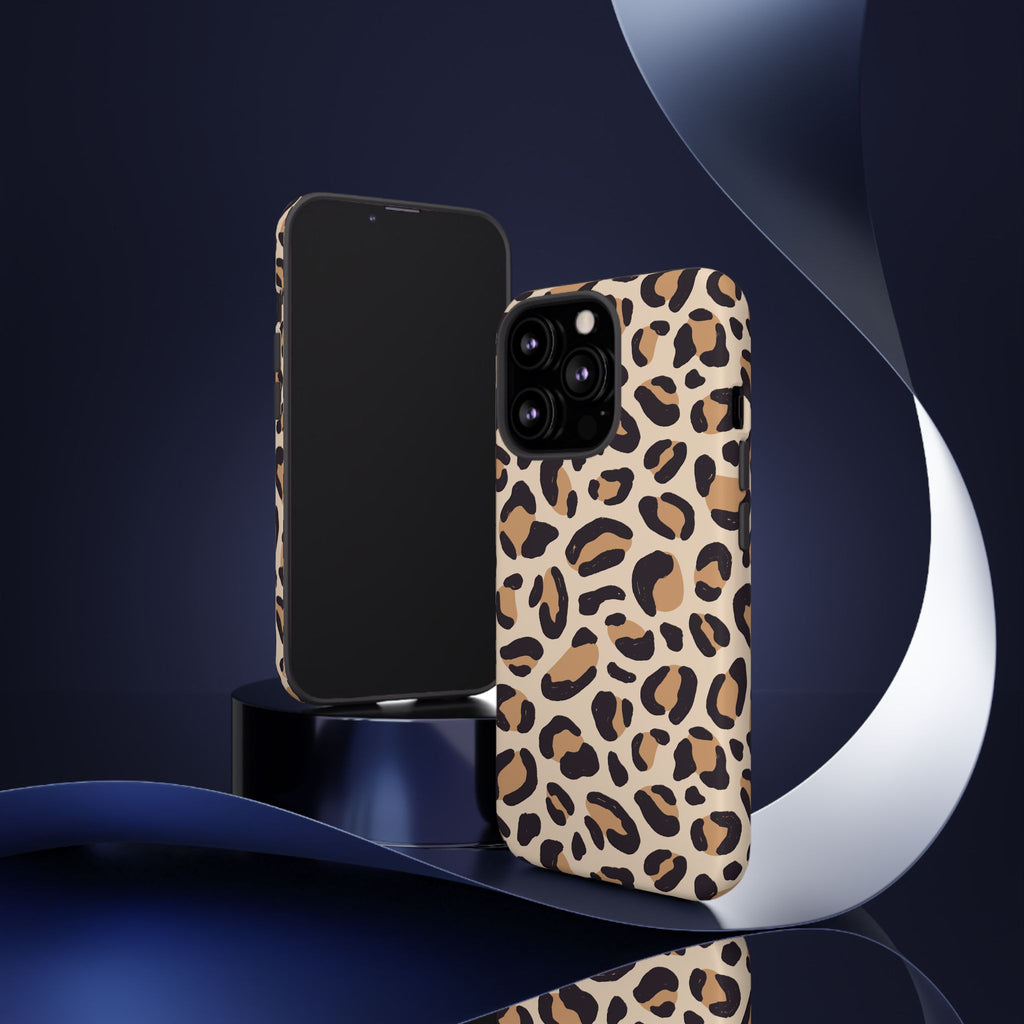 Leopard Print Tough Phone Case — Stylish Protective Phone Cover