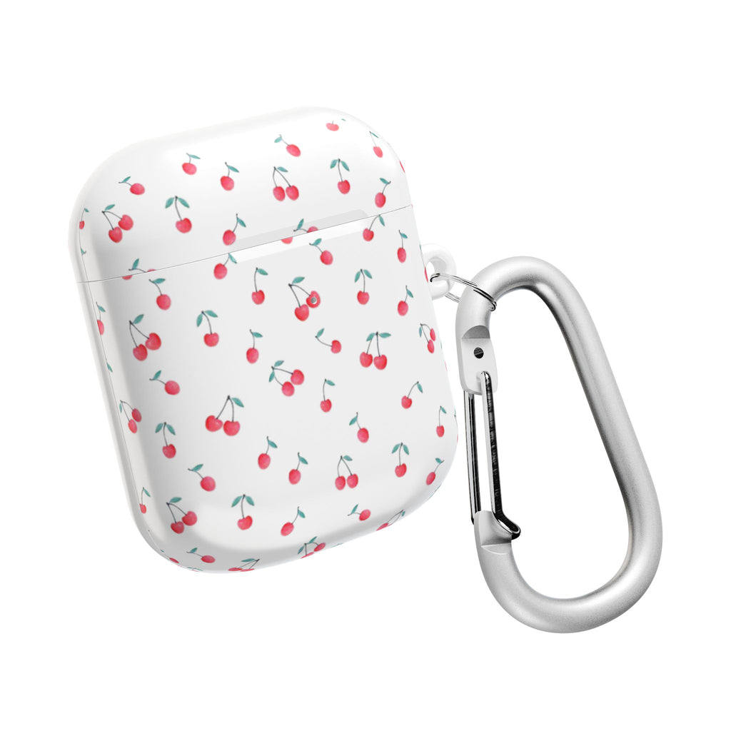 Cherry Pattern AirPod Case — Cute Retro Cherry Silicone AirPods Case