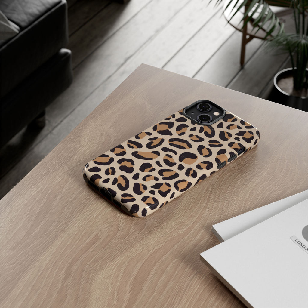 Leopard Print Tough Phone Case — Stylish Protective Phone Cover