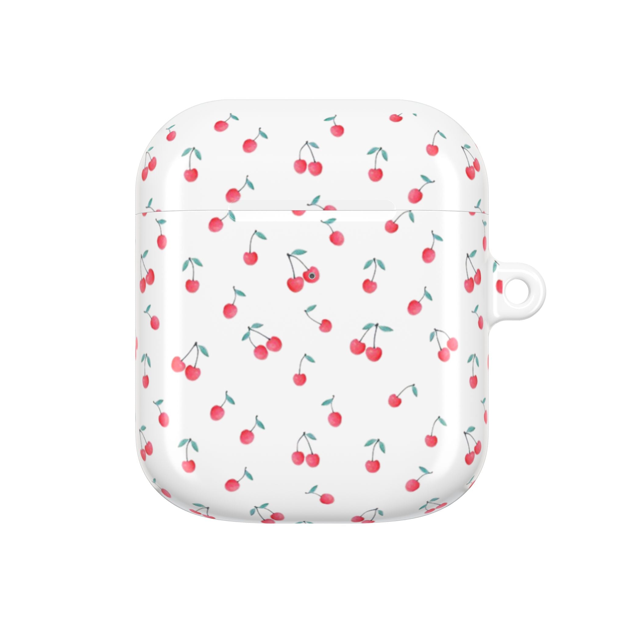 Cherry Pattern AirPod Case — Cute Retro Cherry Silicone AirPods Case