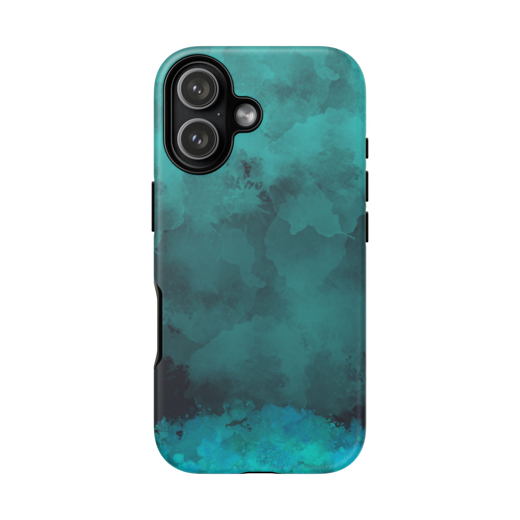 Turquoise Cloud Tough Phone Case — Protective Teal Marble Design