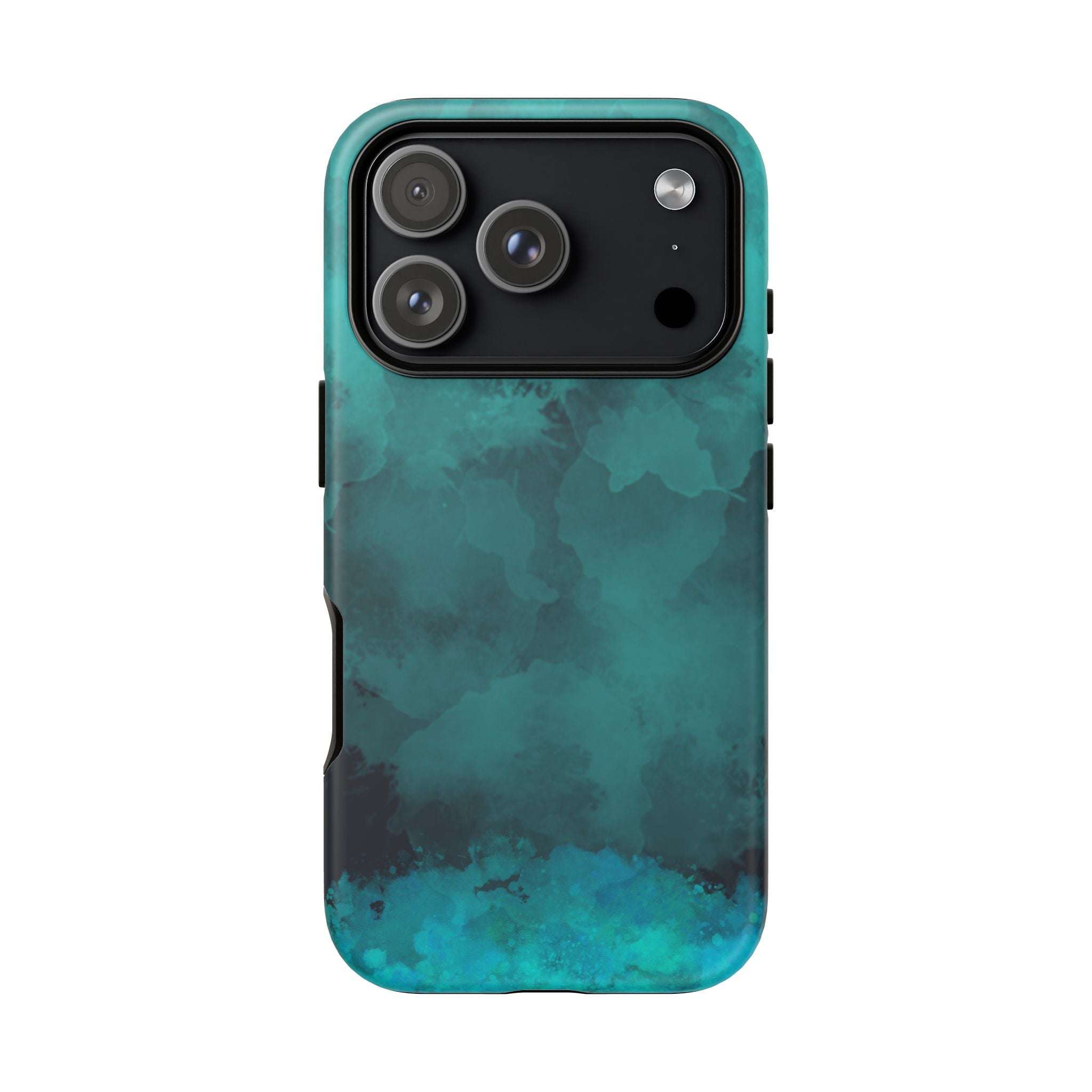 Turquoise Cloud Tough Phone Case — Protective Teal Marble Design