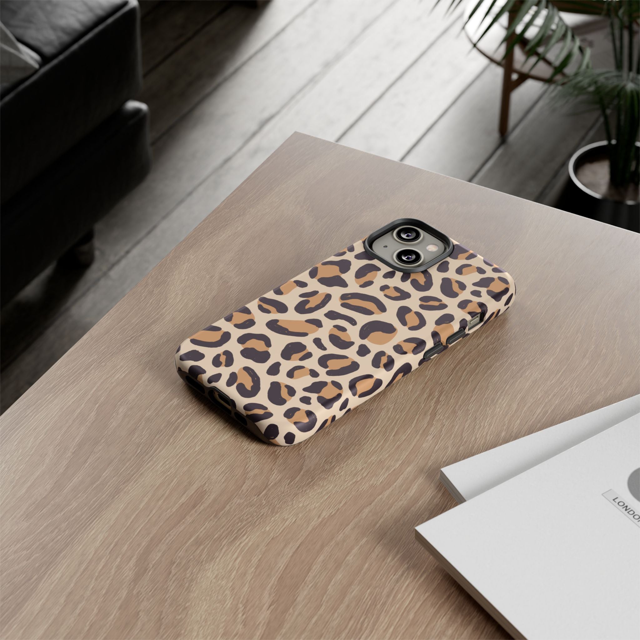 Leopard Print Tough Phone Case — Stylish Protective Phone Cover