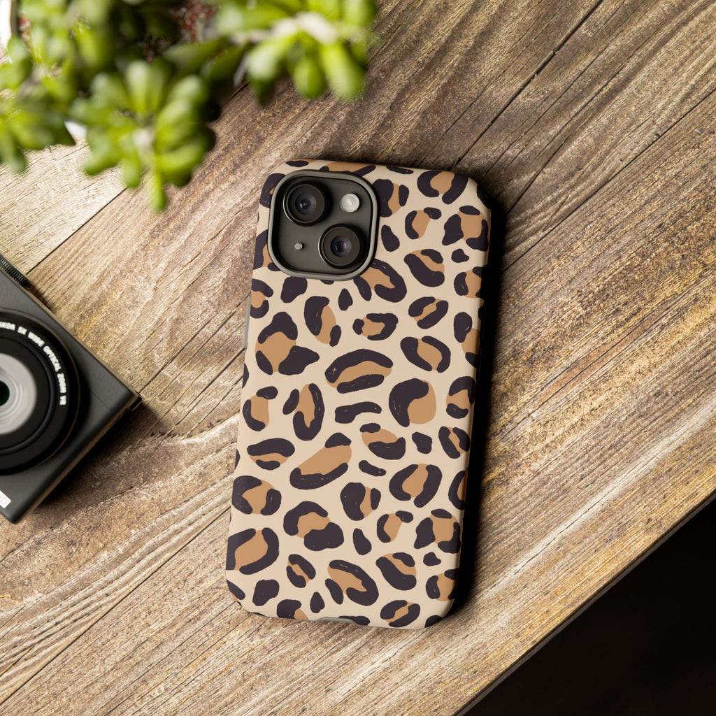 Leopard Print Tough Phone Case — Stylish Protective Phone Cover