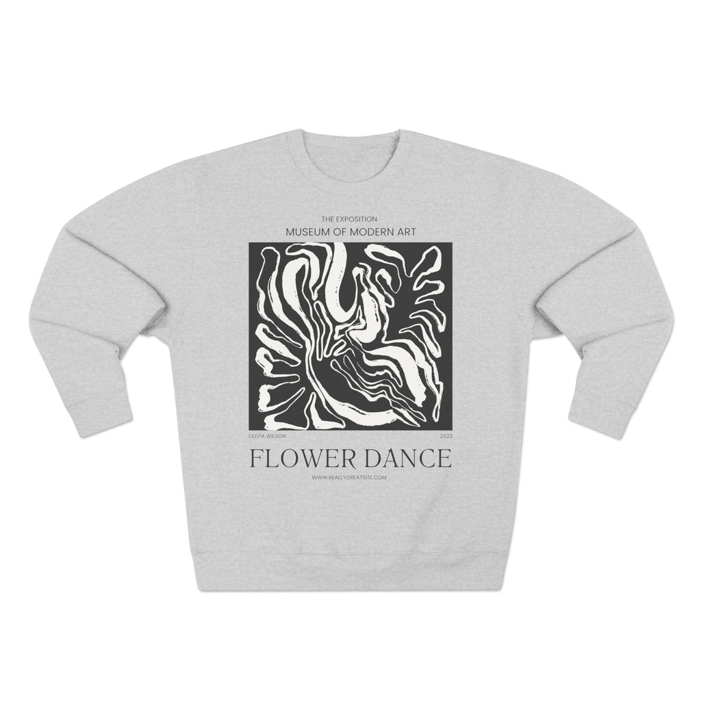 Flower Dance Crewneck Sweatshirt — Abstract Museum Art Graphic