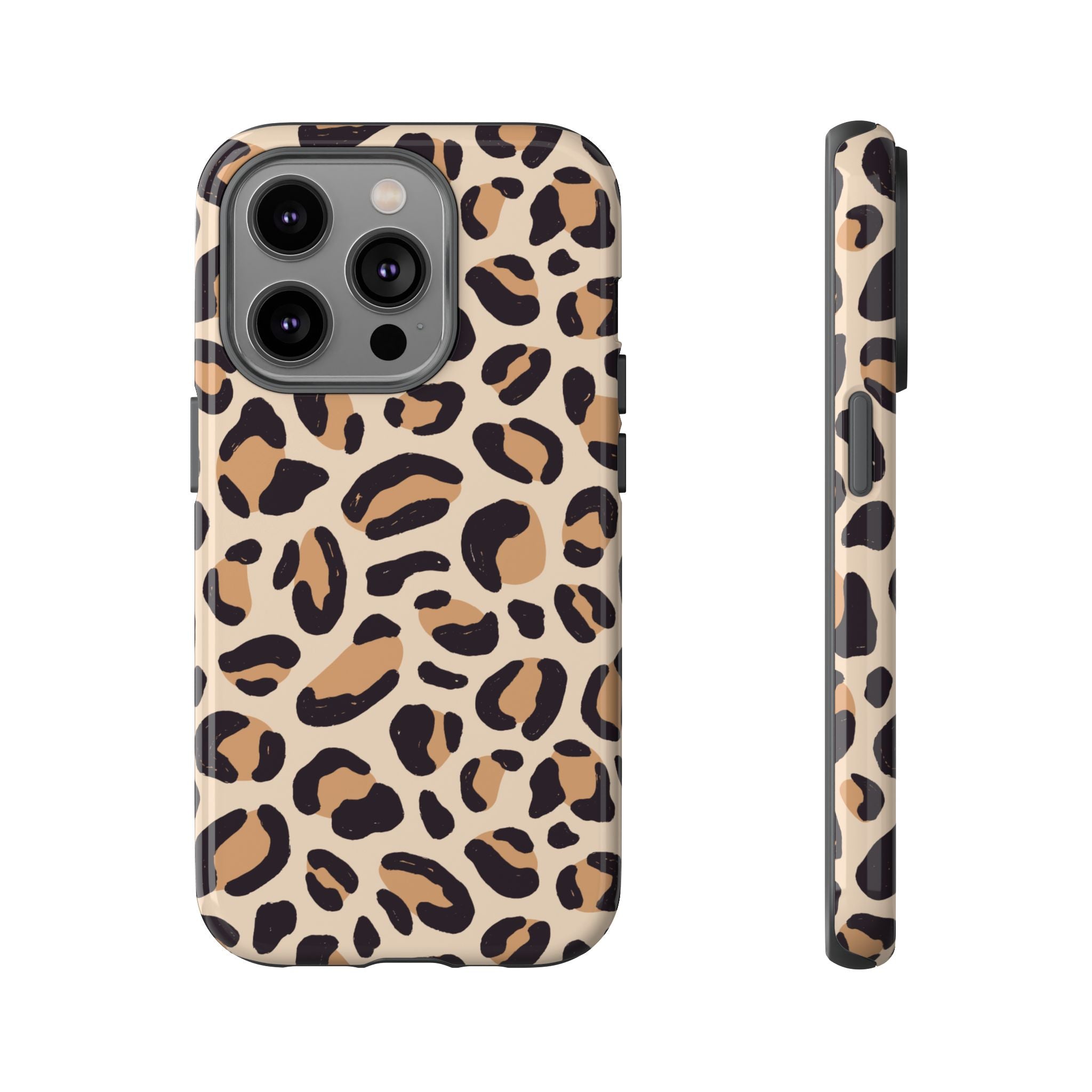 Leopard Print Tough Phone Case — Stylish Protective Phone Cover