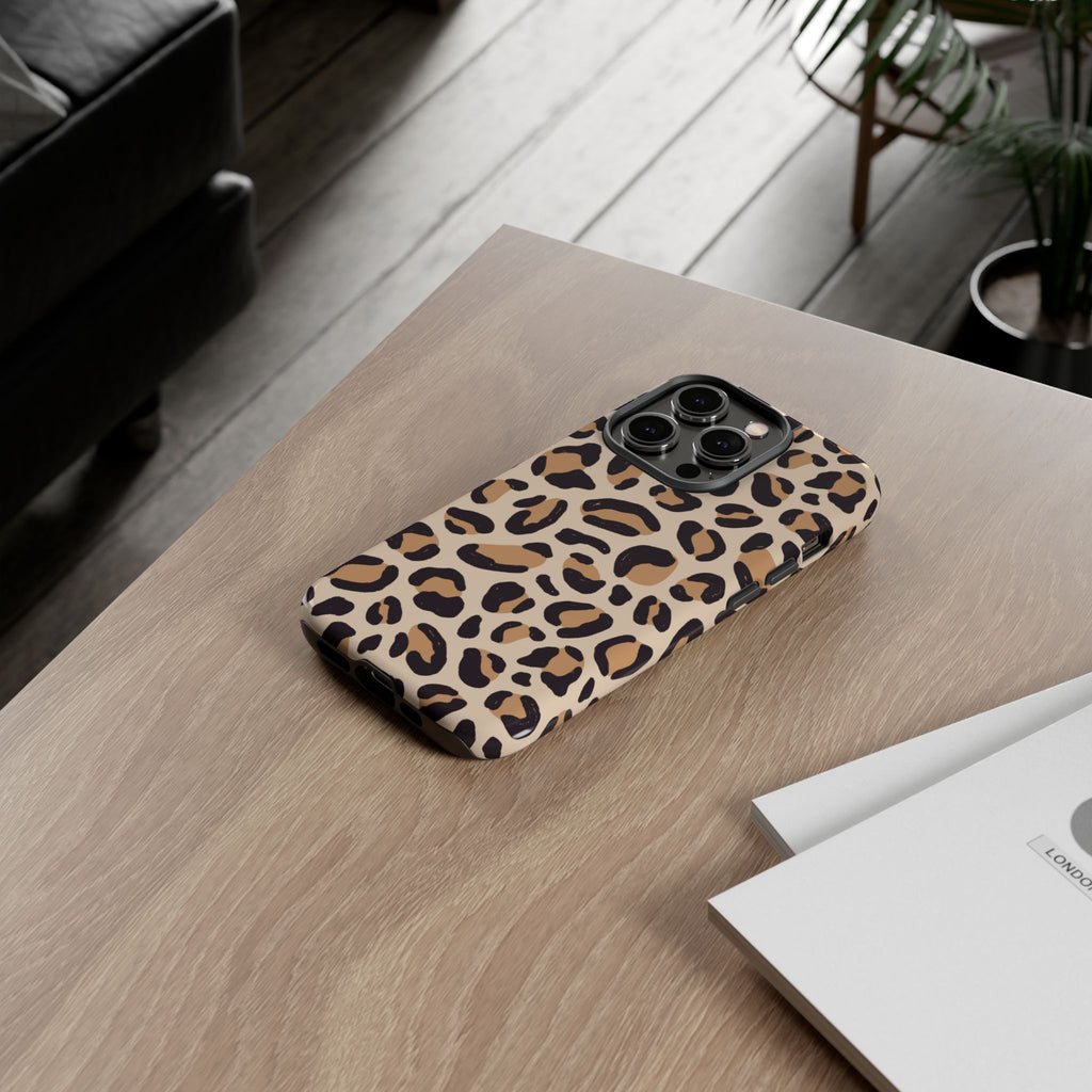 Leopard Print Tough Phone Case — Stylish Protective Phone Cover