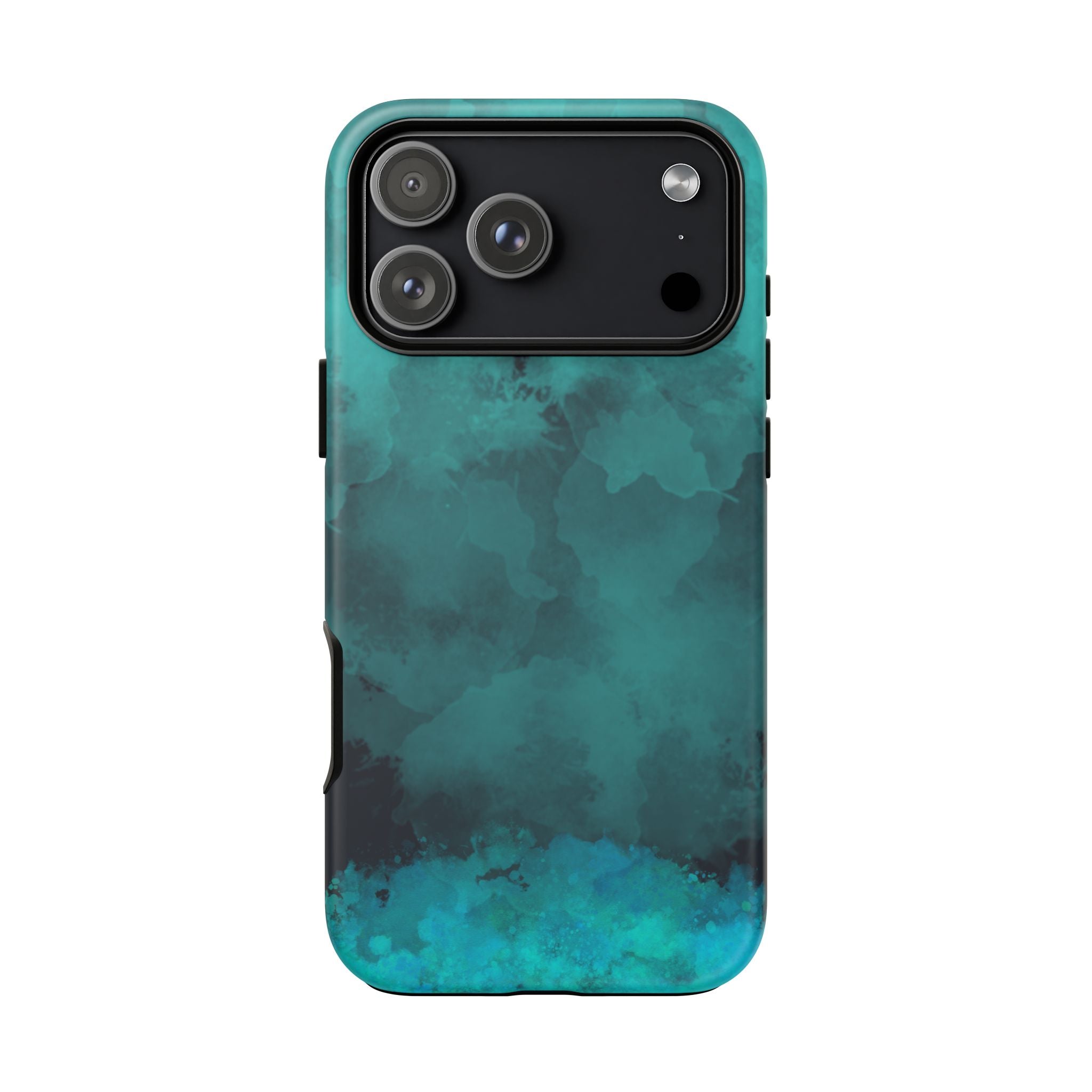 Turquoise Cloud Tough Phone Case — Protective Teal Marble Design