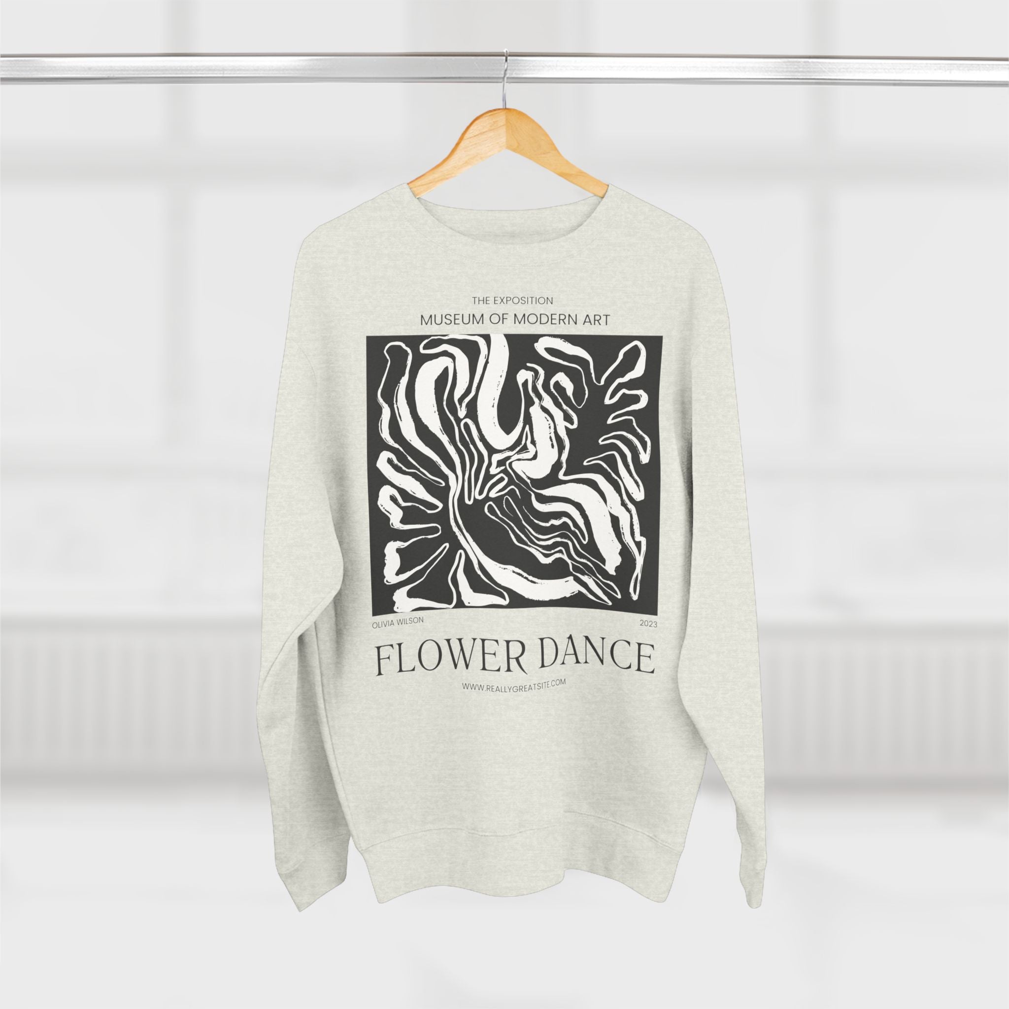 Flower Dance Crewneck Sweatshirt — Abstract Museum Art Graphic