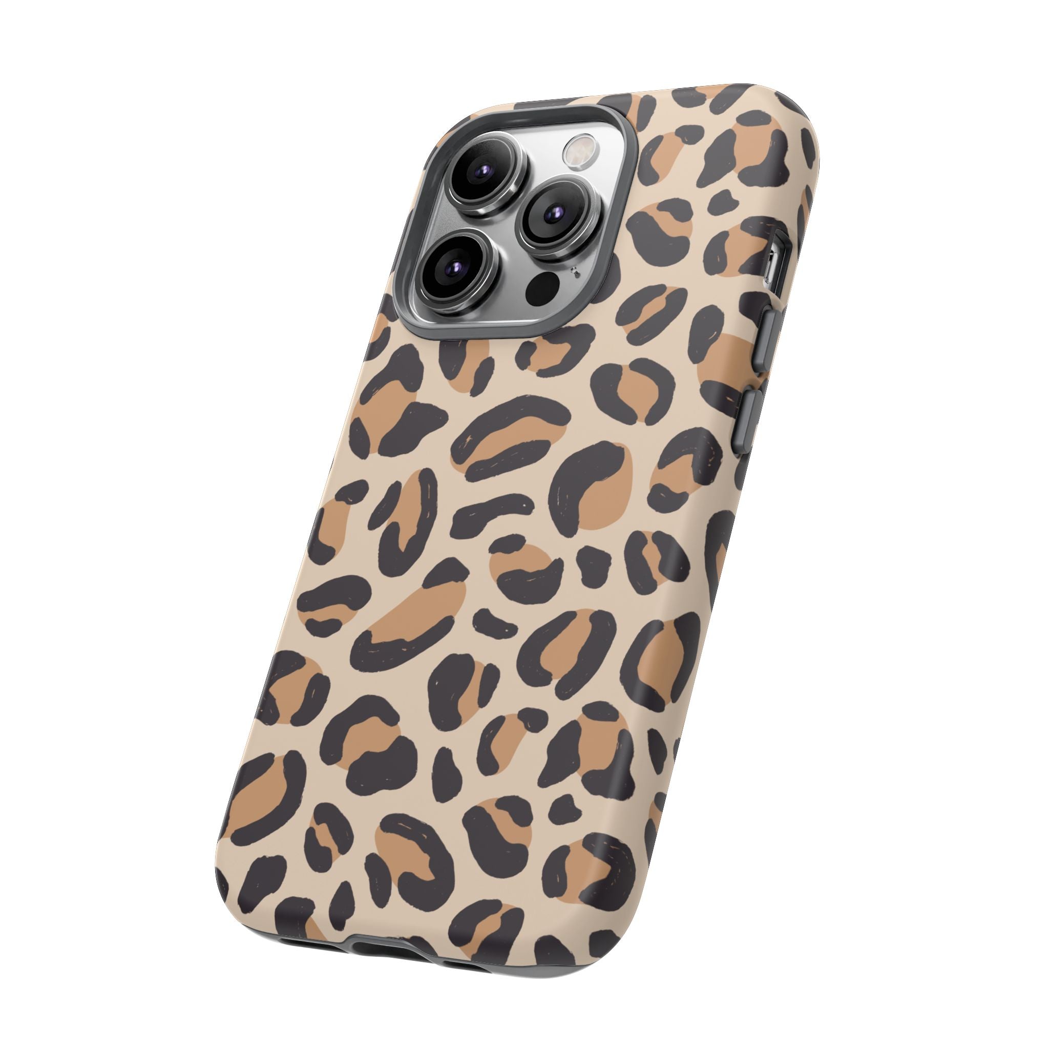 Leopard Print Tough Phone Case — Stylish Protective Phone Cover