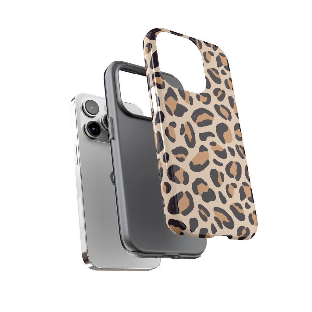 Leopard Print Tough Phone Case — Stylish Protective Phone Cover