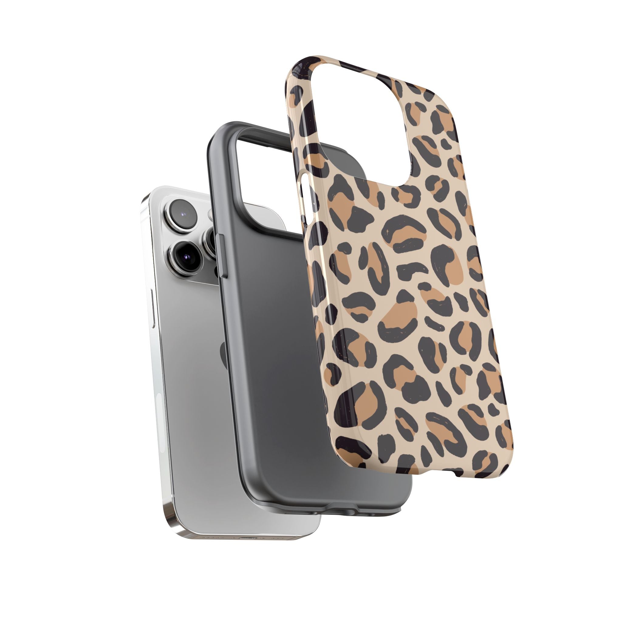 Leopard Print Tough Phone Case — Stylish Protective Phone Cover