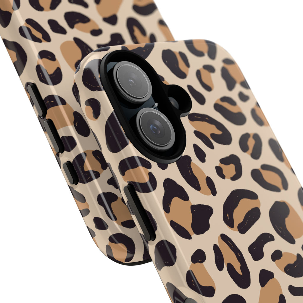 Leopard Print Tough Phone Case — Stylish Protective Phone Cover