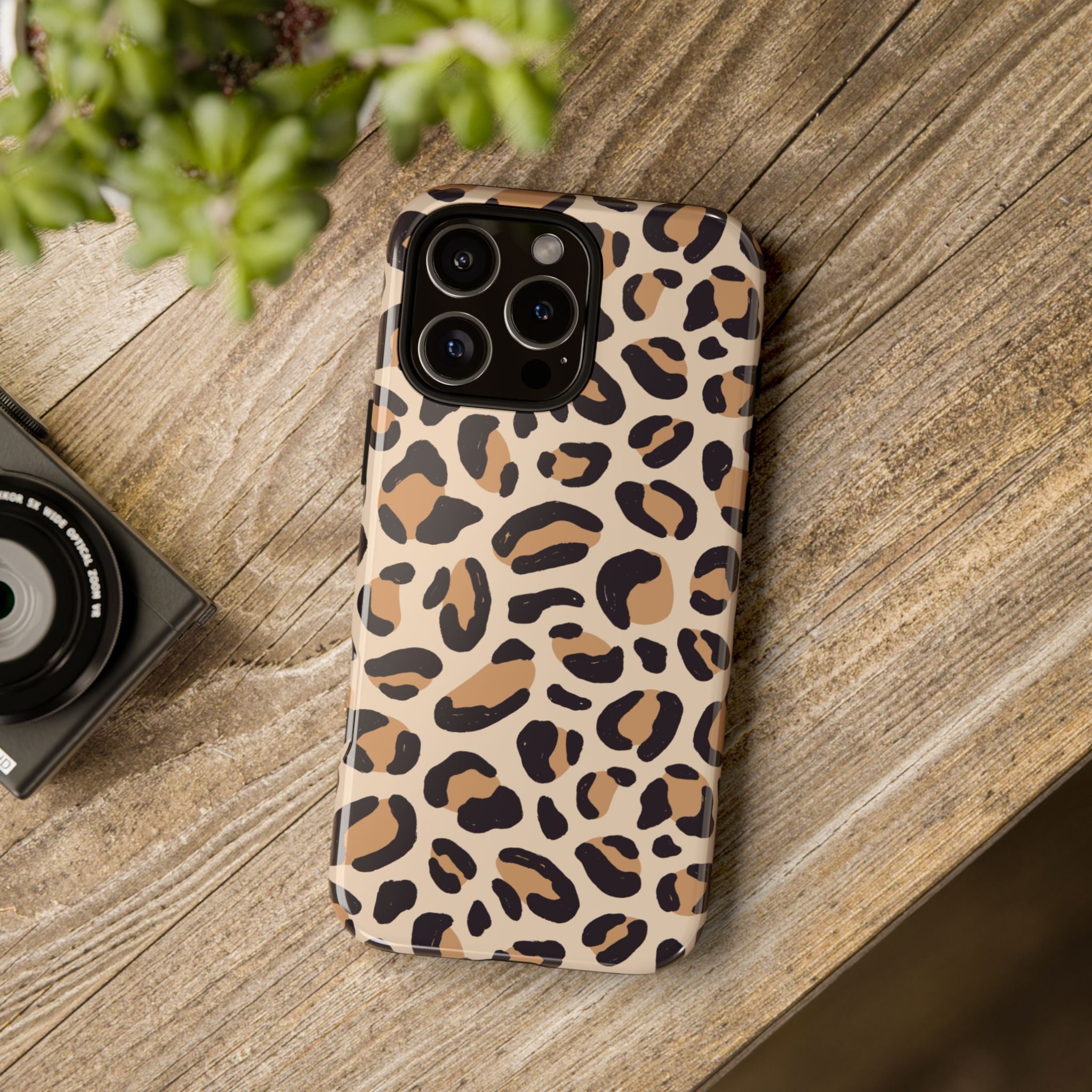 Leopard Print Tough Phone Case — Stylish Protective Phone Cover