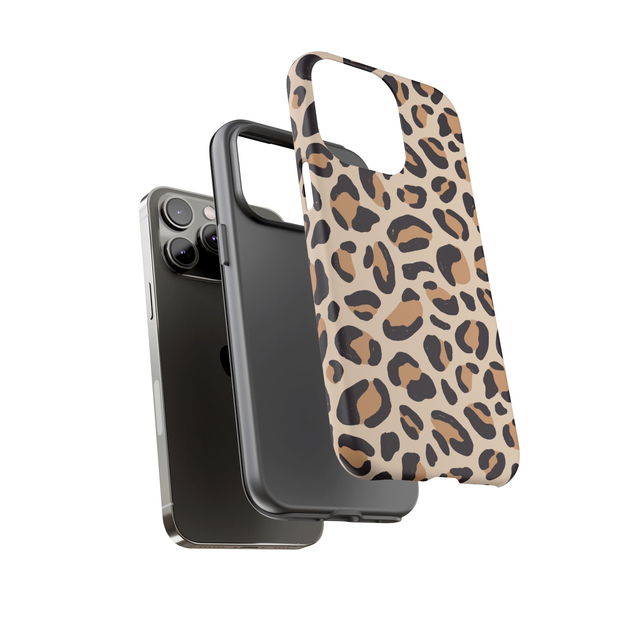 Leopard Print Tough Phone Case — Stylish Protective Phone Cover