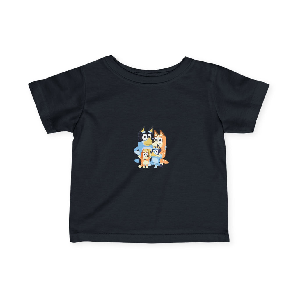 Bluey Family Infant Tee — Bluey Characters Front & Back Baby T‑Shirt