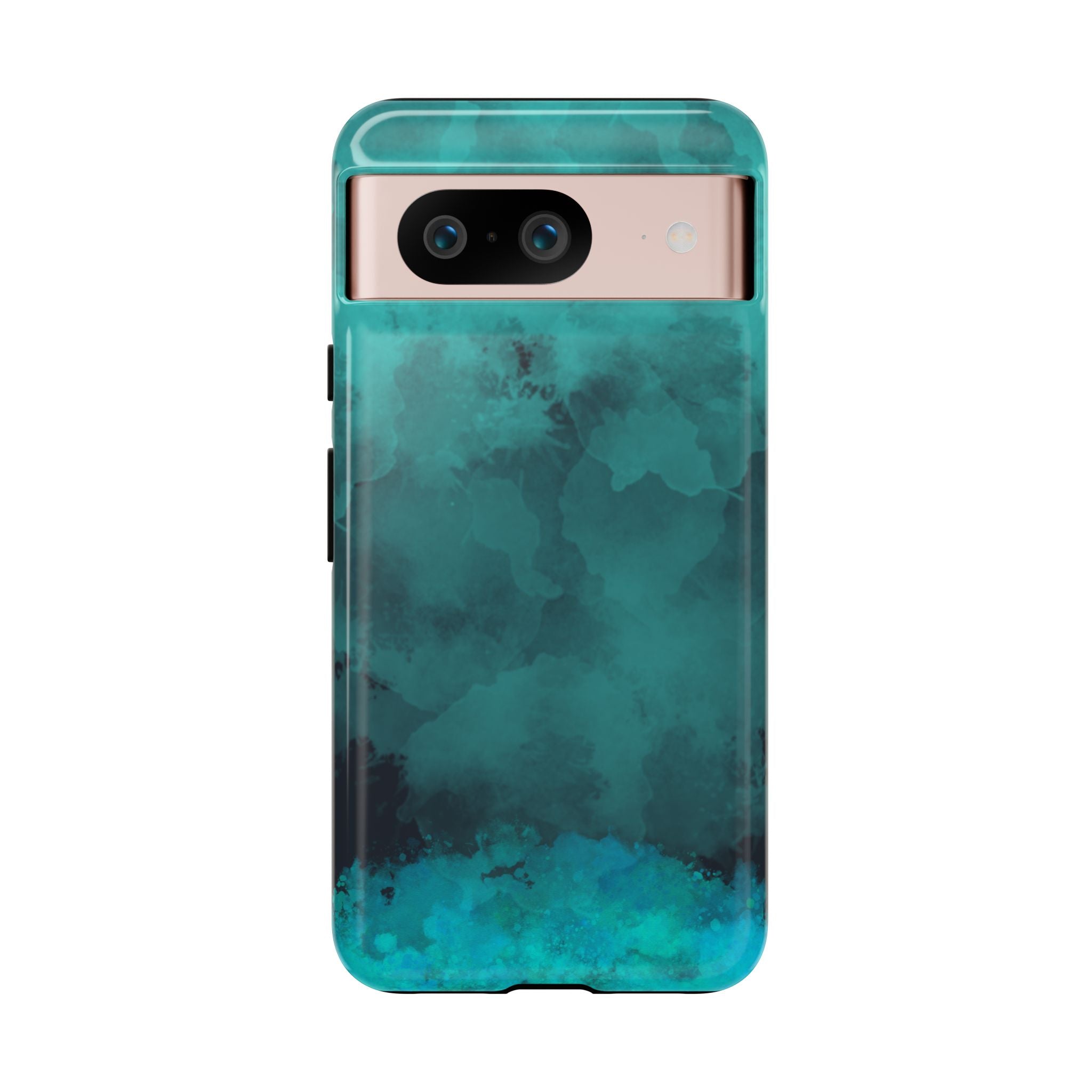 Turquoise Cloud Tough Phone Case — Protective Teal Marble Design