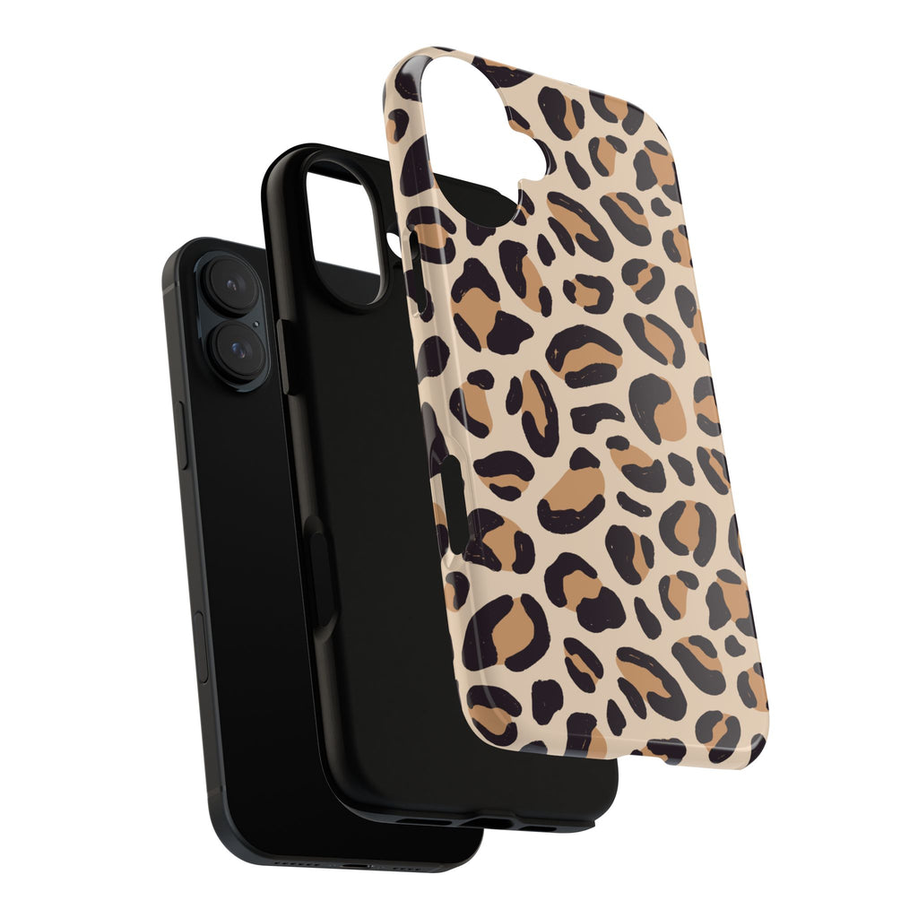 Leopard Print Tough Phone Case — Stylish Protective Phone Cover