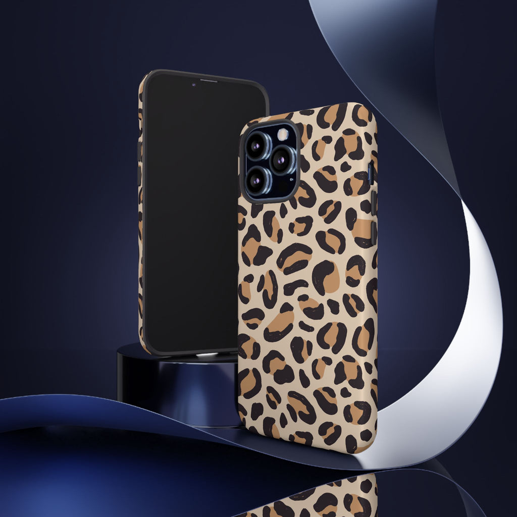 Leopard Print Tough Phone Case — Stylish Protective Phone Cover