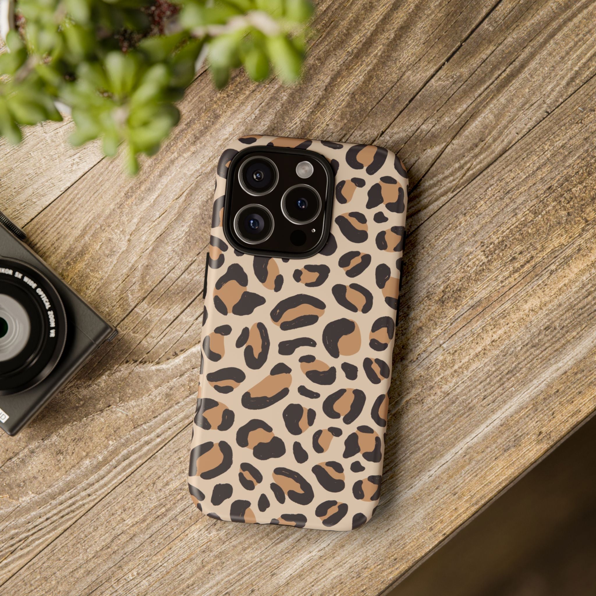 Leopard Print Tough Phone Case — Stylish Protective Phone Cover