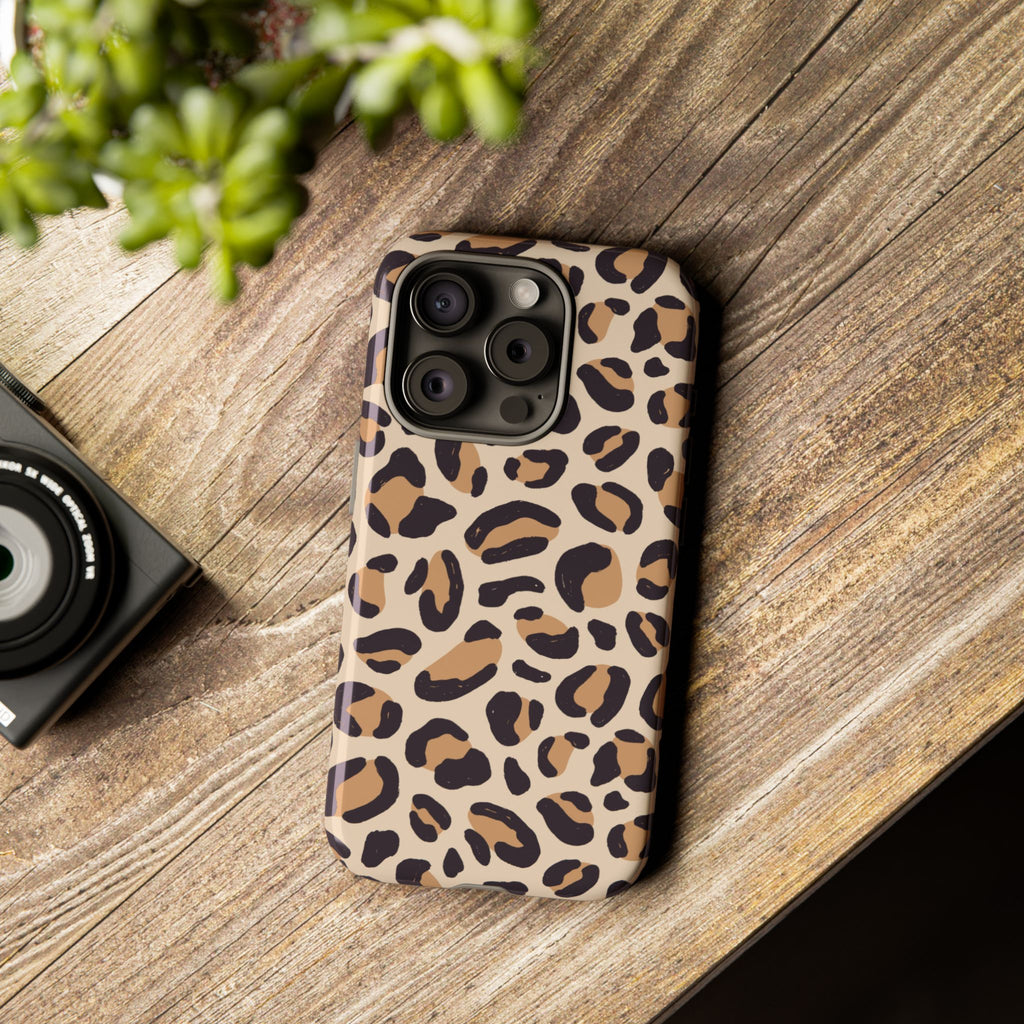 Leopard Print Tough Phone Case — Stylish Protective Phone Cover