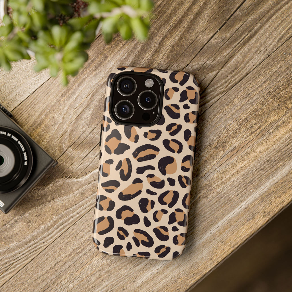 Leopard Print Tough Phone Case — Stylish Protective Phone Cover