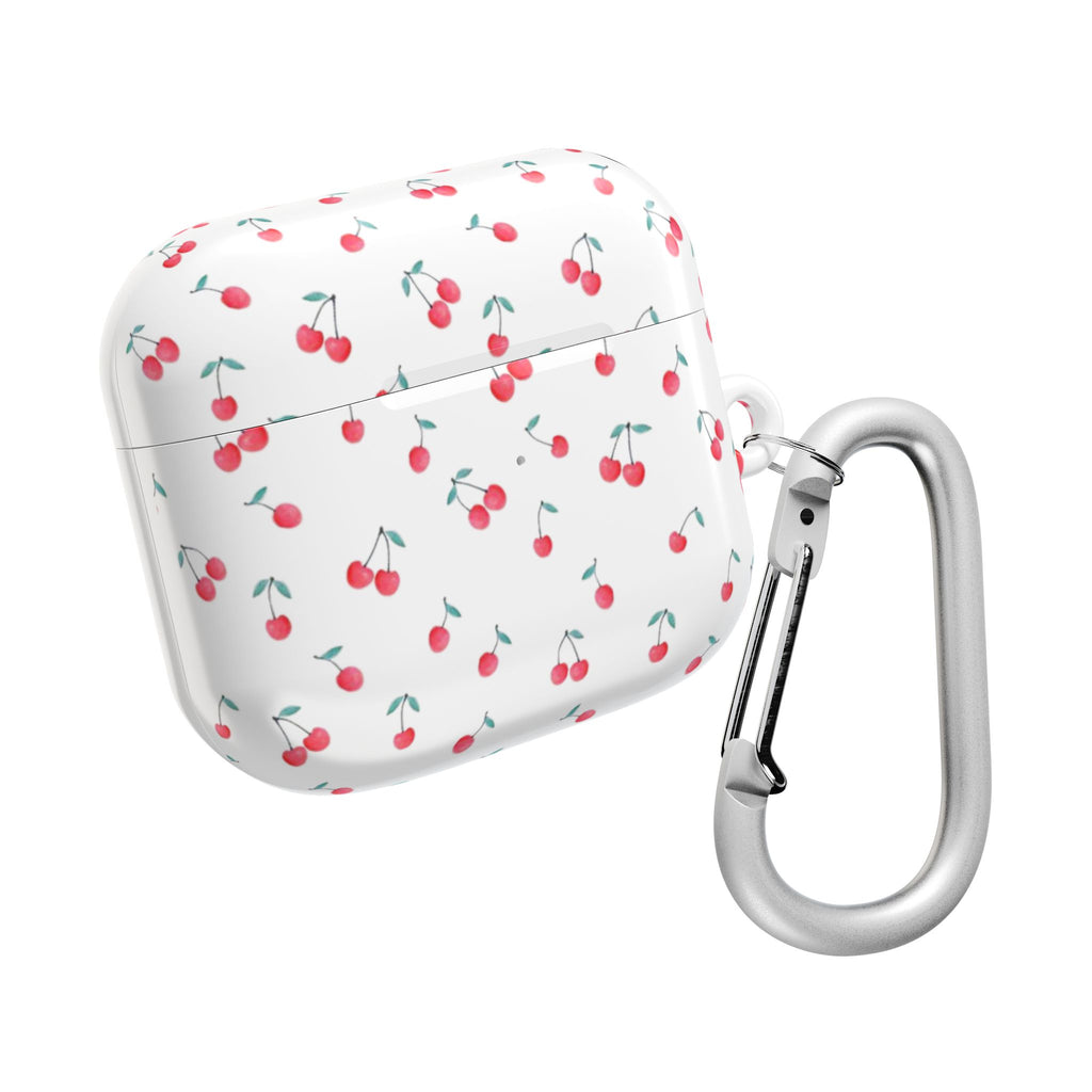 Cherry Pattern AirPod Case — Cute Retro Cherry Silicone AirPods Case