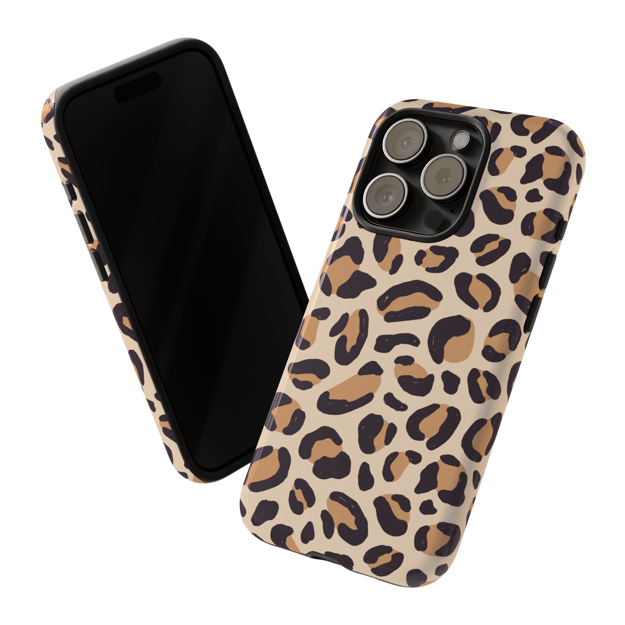 Leopard Print Tough Phone Case — Stylish Protective Phone Cover