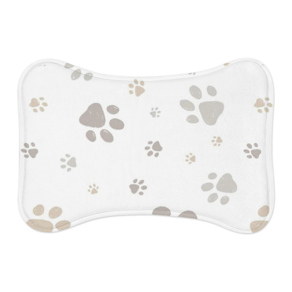 Paw Print Pet Feeding Mat — Non-Slip Bowl Placemat for Dogs & Cats