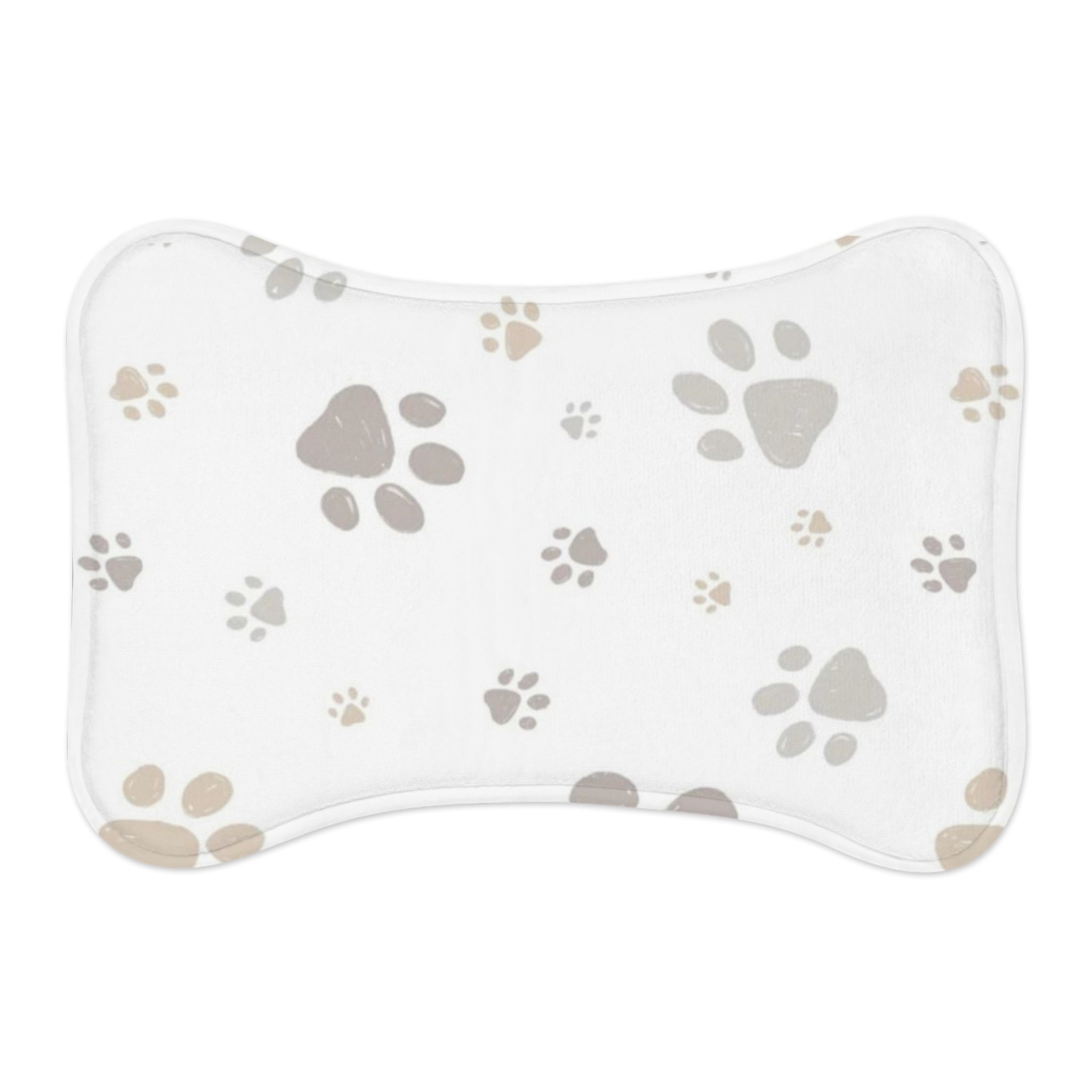 Paw Print Pet Feeding Mat — Non-Slip Bowl Placemat for Dogs & Cats