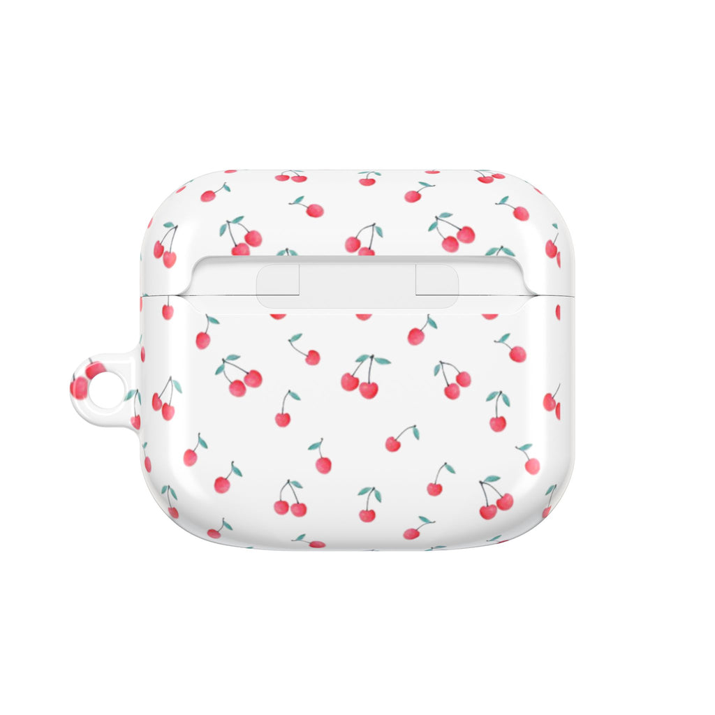 Cherry Pattern AirPod Case — Cute Retro Cherry Silicone AirPods Case