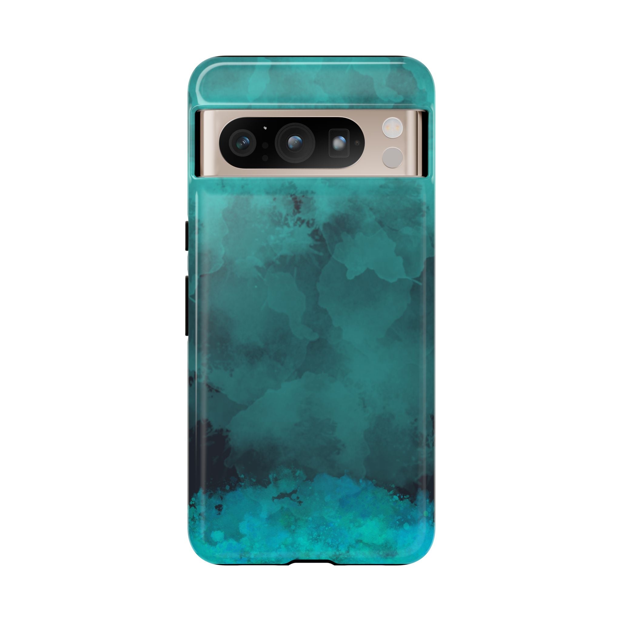 Turquoise Cloud Tough Phone Case — Protective Teal Marble Design
