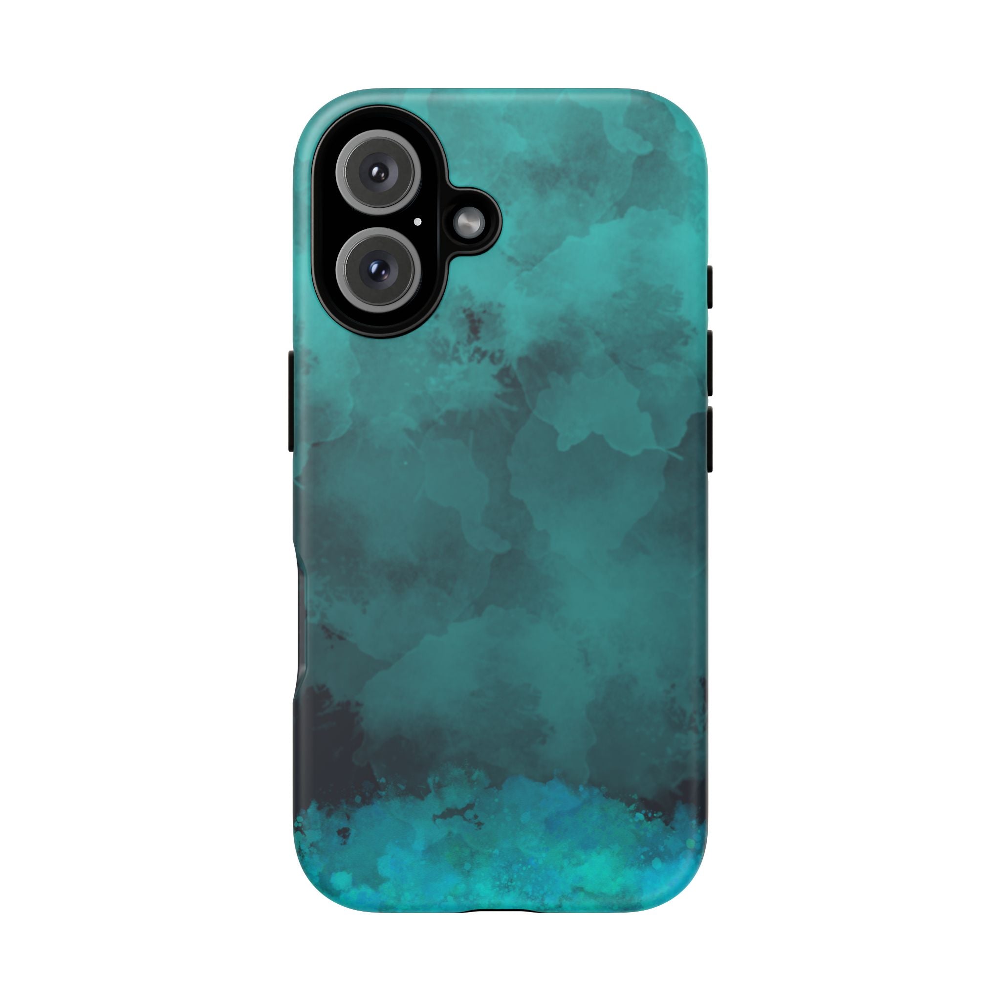 Turquoise Cloud Tough Phone Case — Protective Teal Marble Design
