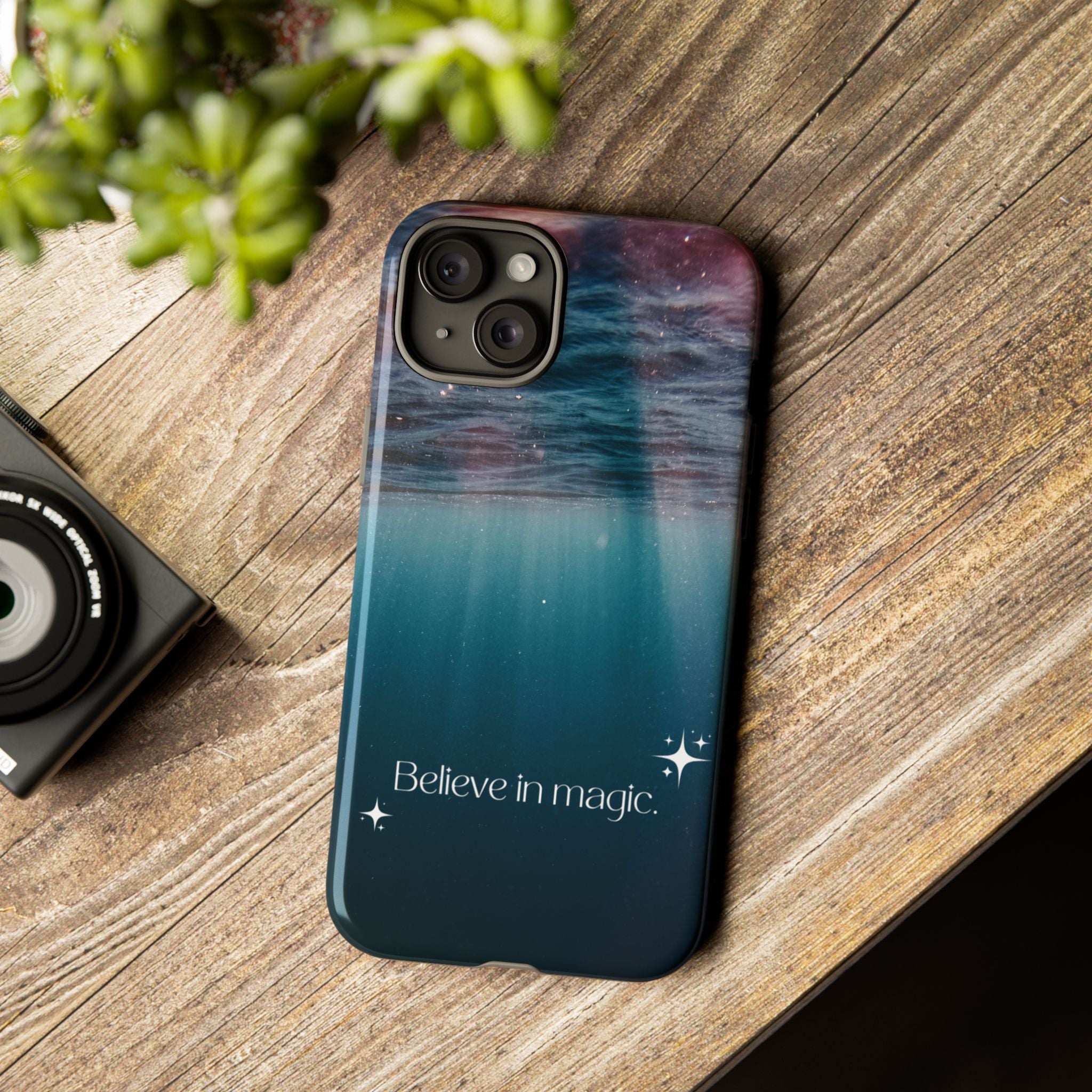 Believe in Magic Phone Case — Galaxy Ocean Phone Case