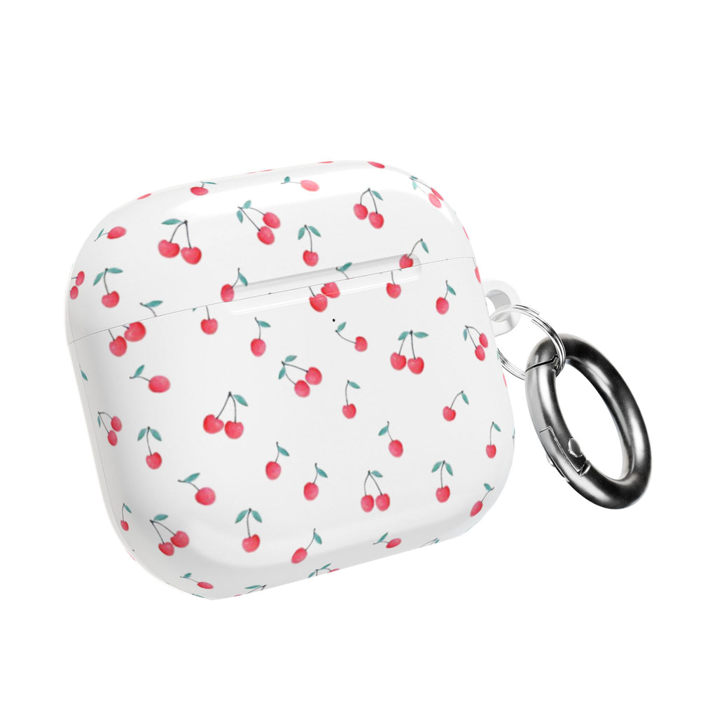 Cherry Pattern AirPod Case — Cute Retro Cherry Silicone AirPods Case