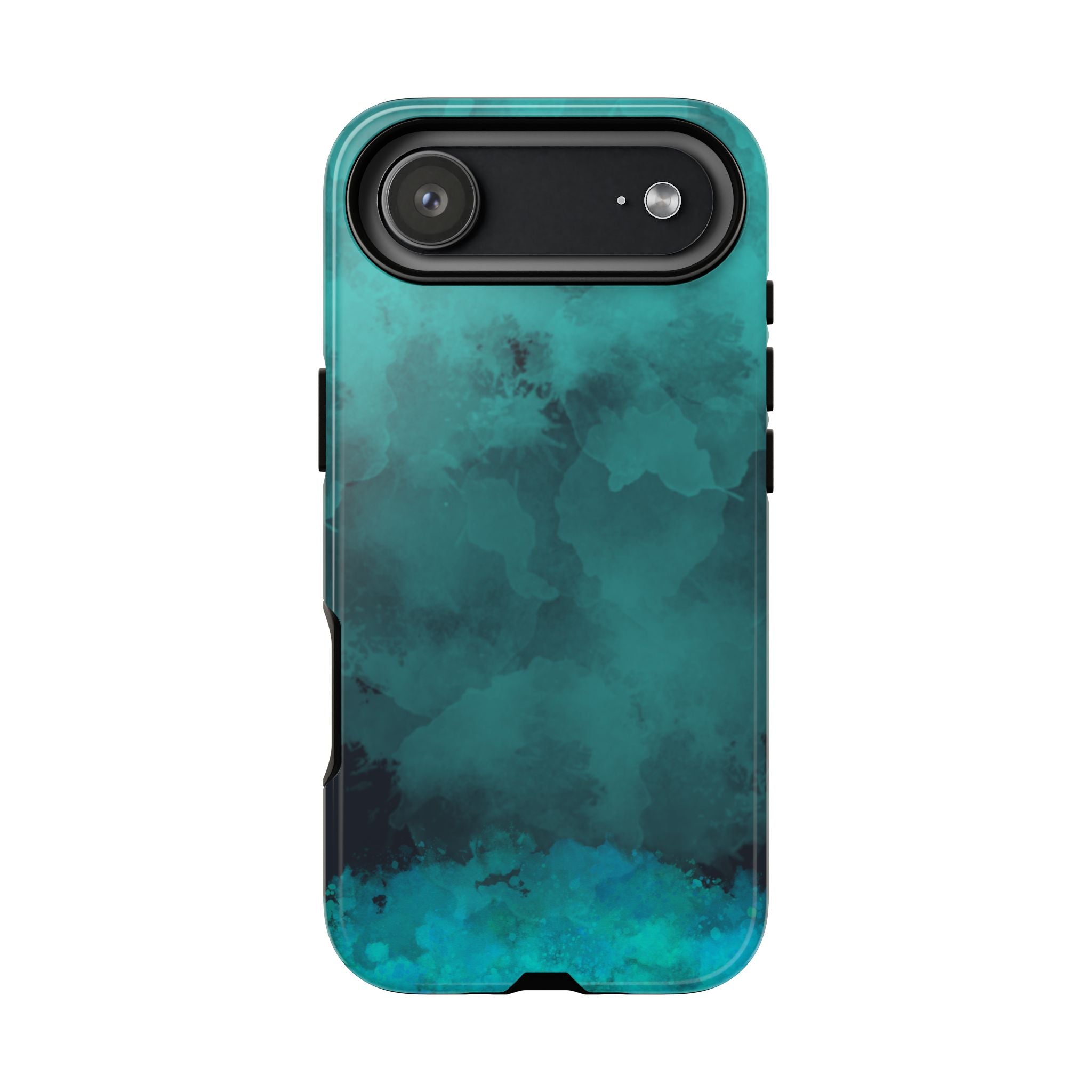 Turquoise Cloud Tough Phone Case — Protective Teal Marble Design