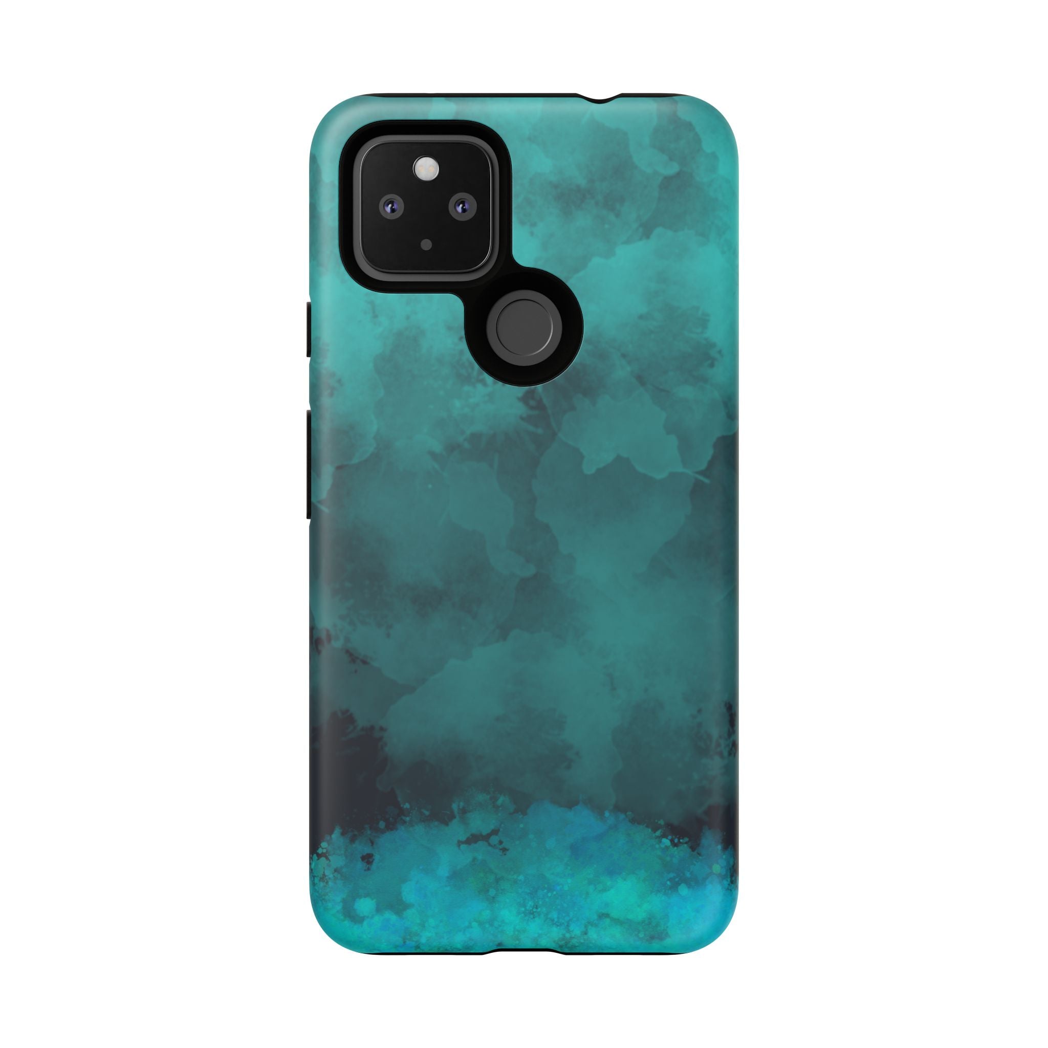Turquoise Cloud Tough Phone Case — Protective Teal Marble Design
