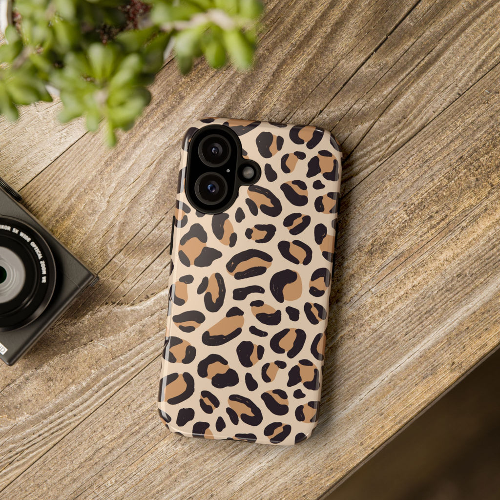 Leopard Print Tough Phone Case — Stylish Protective Phone Cover